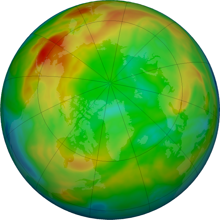 Arctic ozone map for 14 January 2022